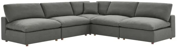 Commix Down Filled Overstuffed 5-Piece Armless Sectional Sofa