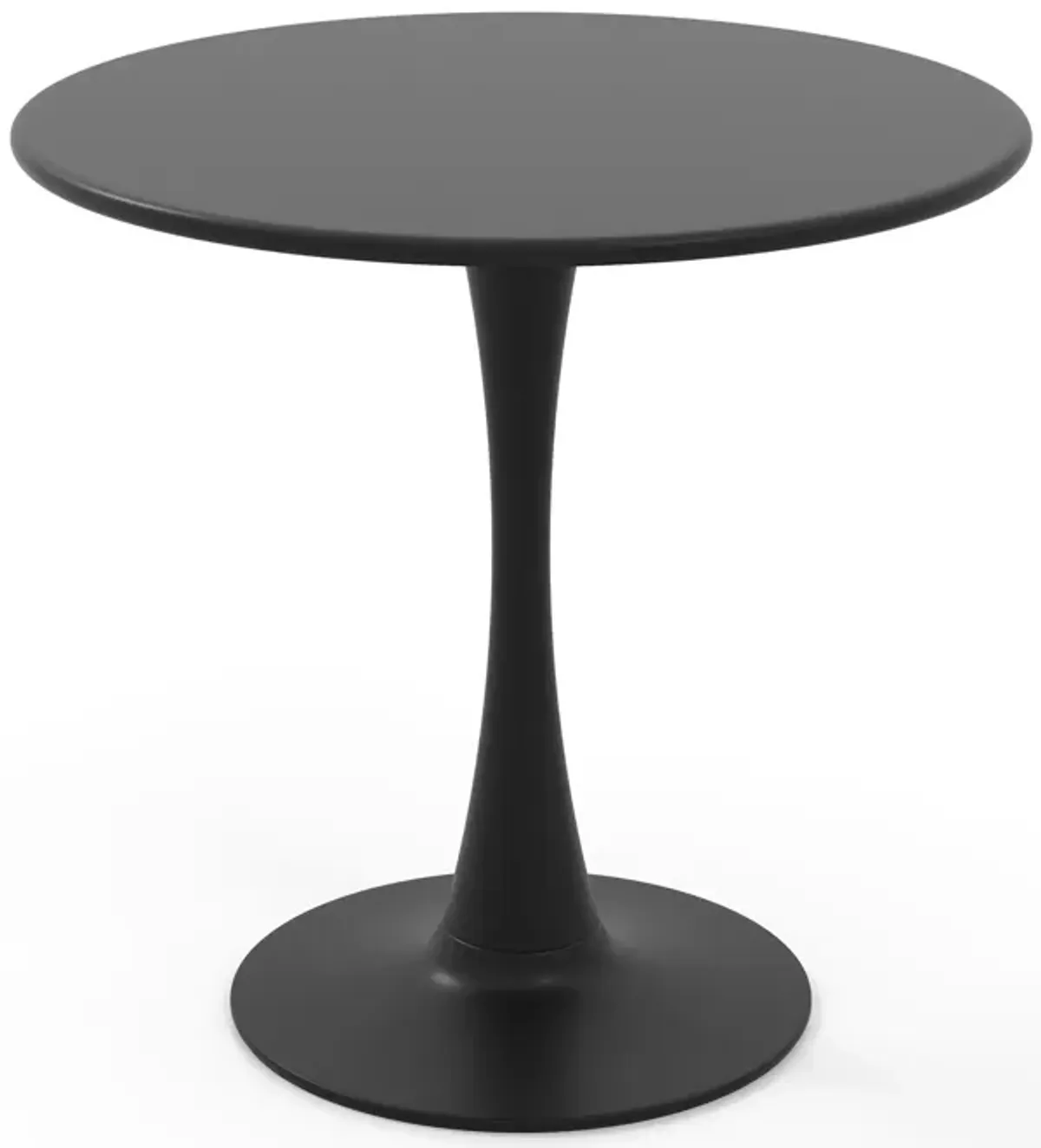 31.5" Round Dining Table with Anti-Slip PP Ring-Black