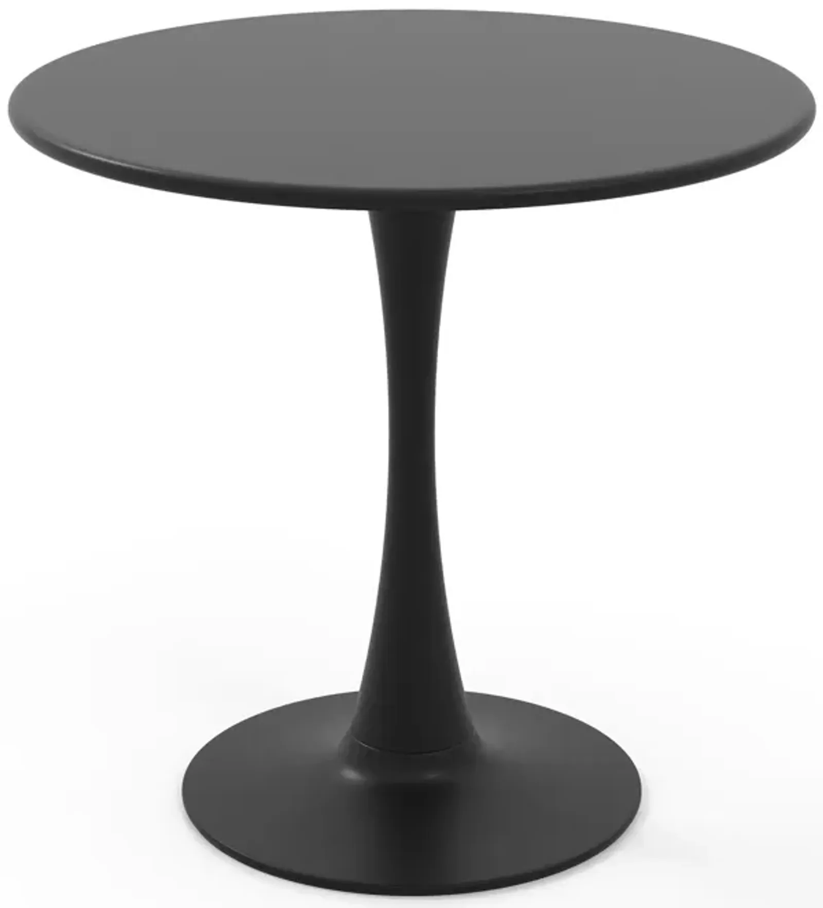 31.5" Round Dining Table with Anti-Slip PP Ring-Black