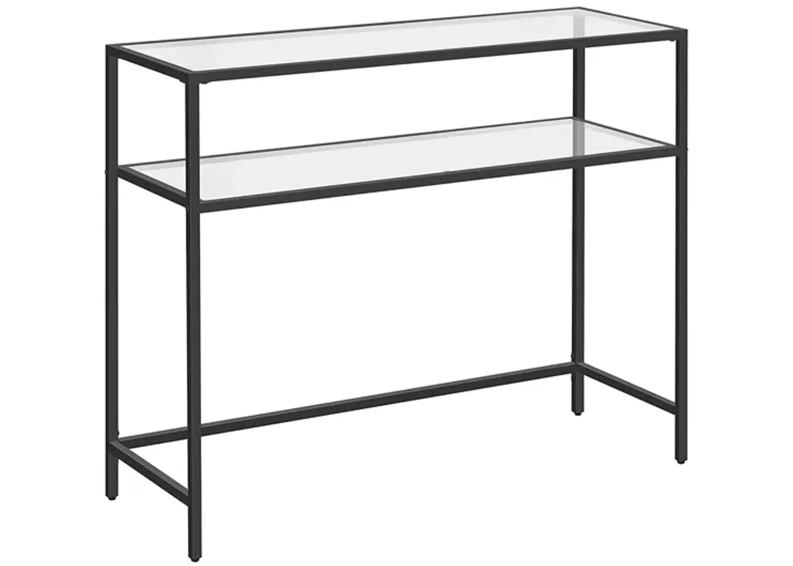 Elegant Modern Console Table with Tempered Glass - Versatile for Entryways