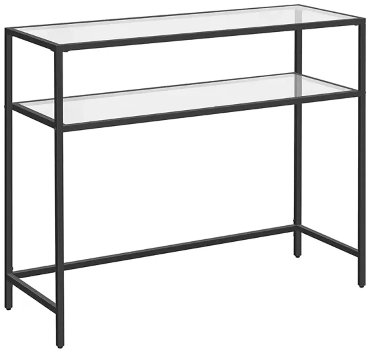 Elegant Modern Console Table with Tempered Glass - Versatile for Entryways