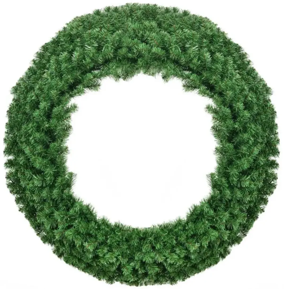 Hivvago 48 Inch Pre-lit Cordless Artificial Christmas Wreath