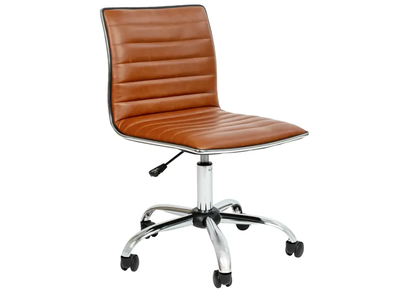 Alan Low Back Designer Armless Ribbed Swivel Task Office Chair