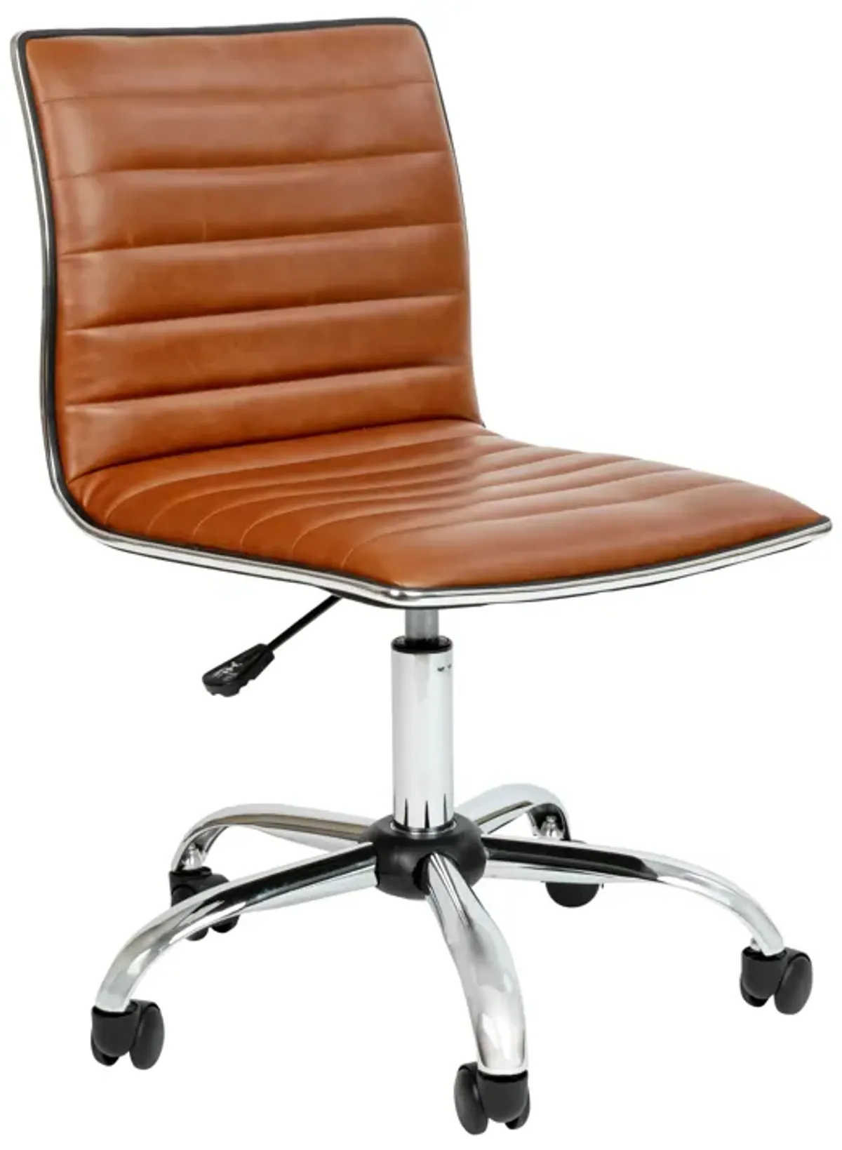 Alan Low Back Designer Armless Ribbed Swivel Task Office Chair