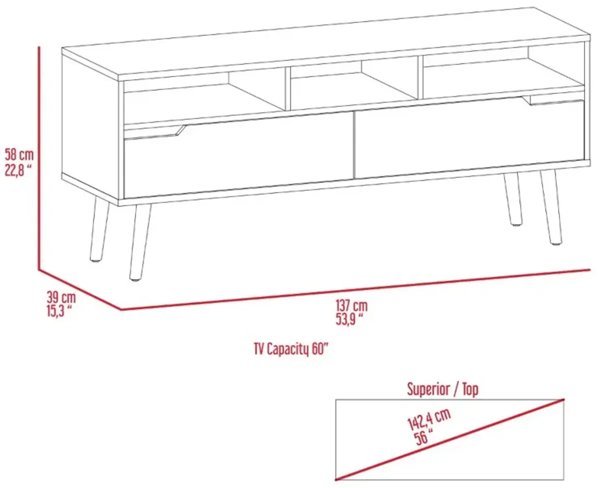 Tv Stand For Tv´S Up 52" Bull, Living Room, Dark Walnut