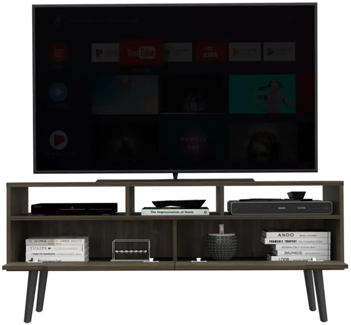 Tv Stand For Tv´S Up 52" Bull, Living Room, Dark Walnut