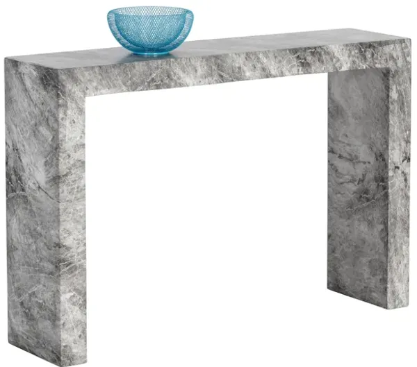 Axle Console Table-Marble Look