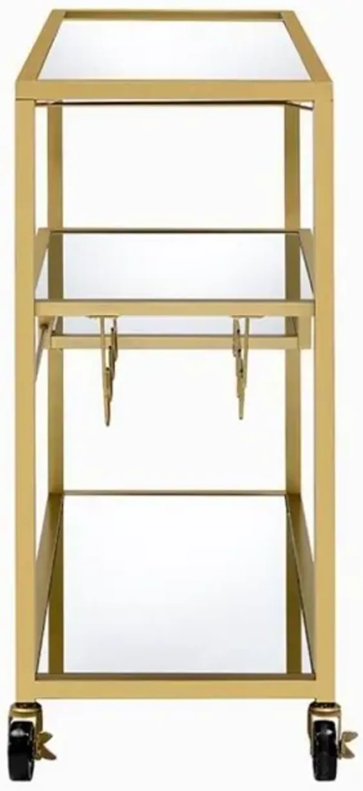 Adamsen Serving Cart, Champagne & Mirror