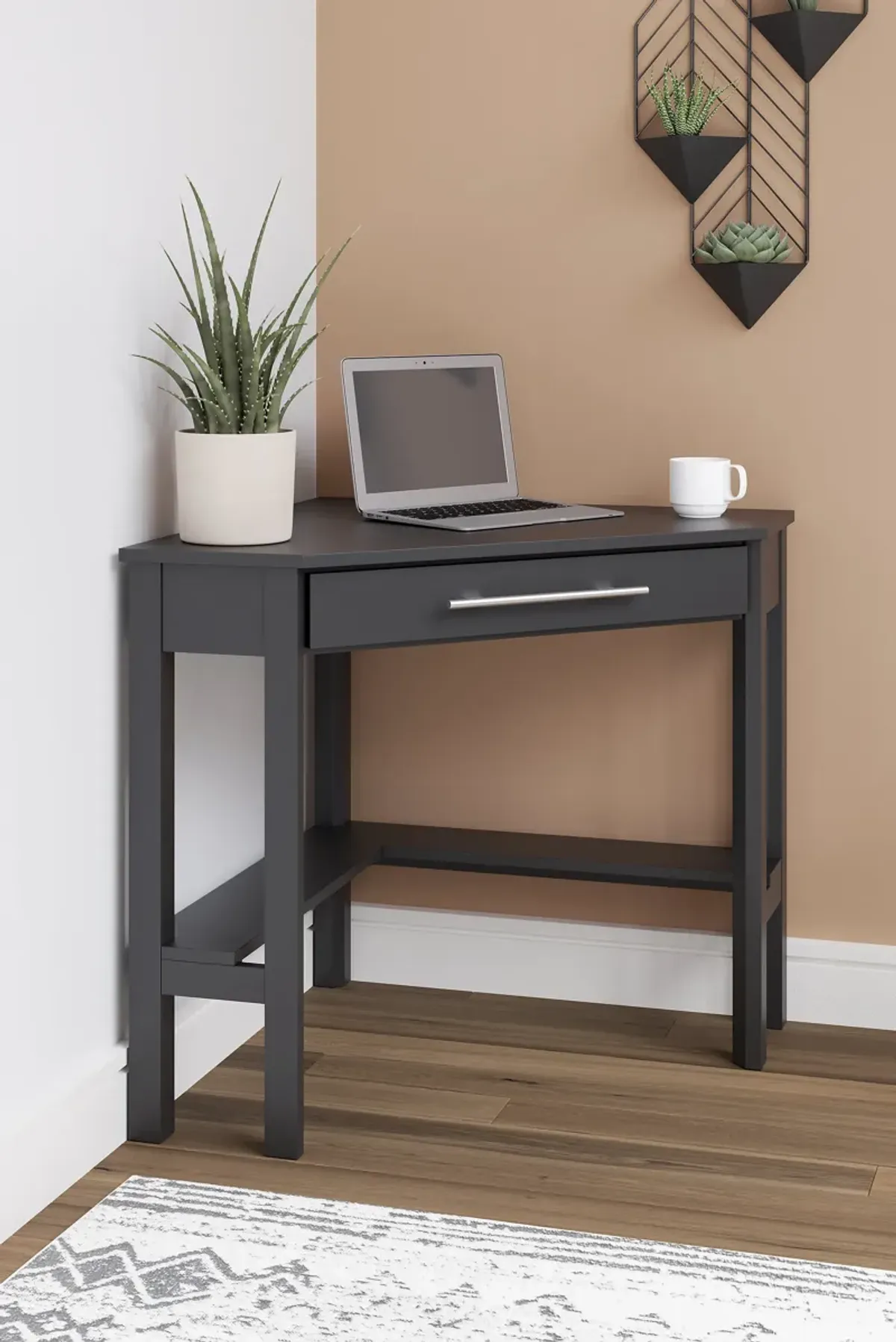 Otaska Home Office Corner Desk with Bookcase