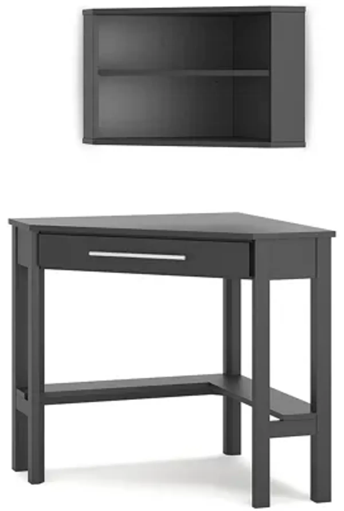 Otaska Home Office Corner Desk with Bookcase