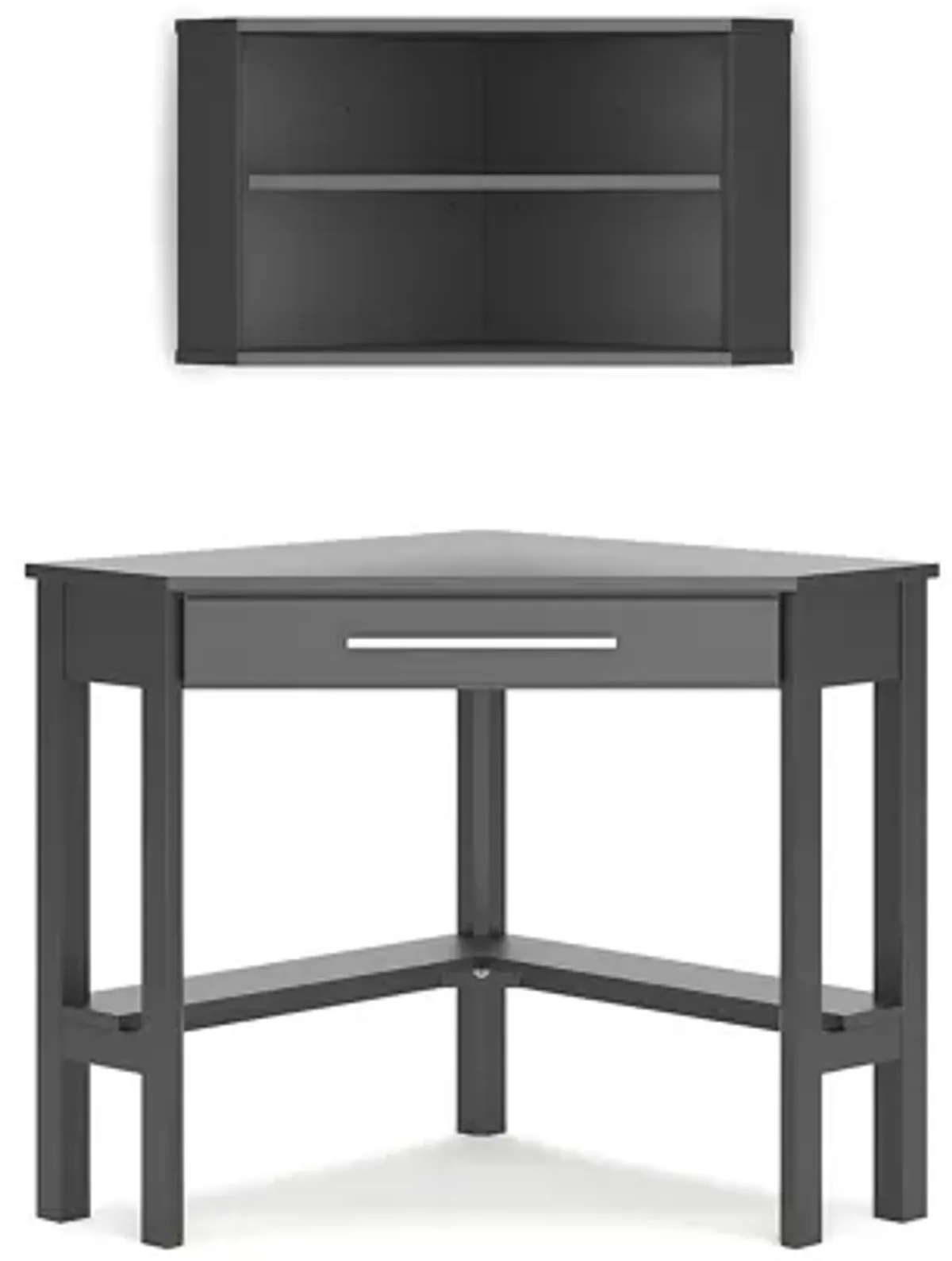 Otaska Home Office Corner Desk with Bookcase