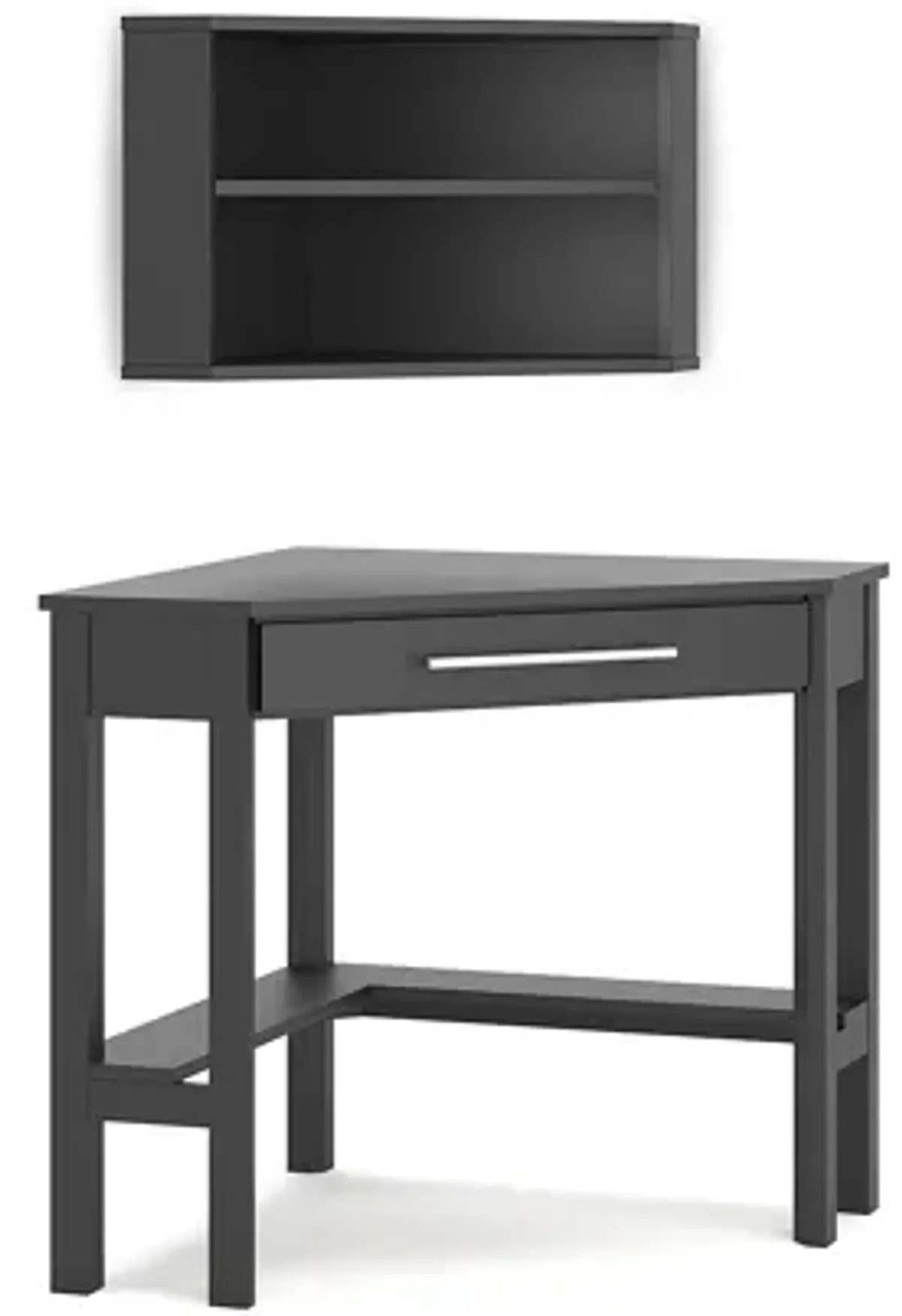 Otaska Home Office Corner Desk with Bookcase