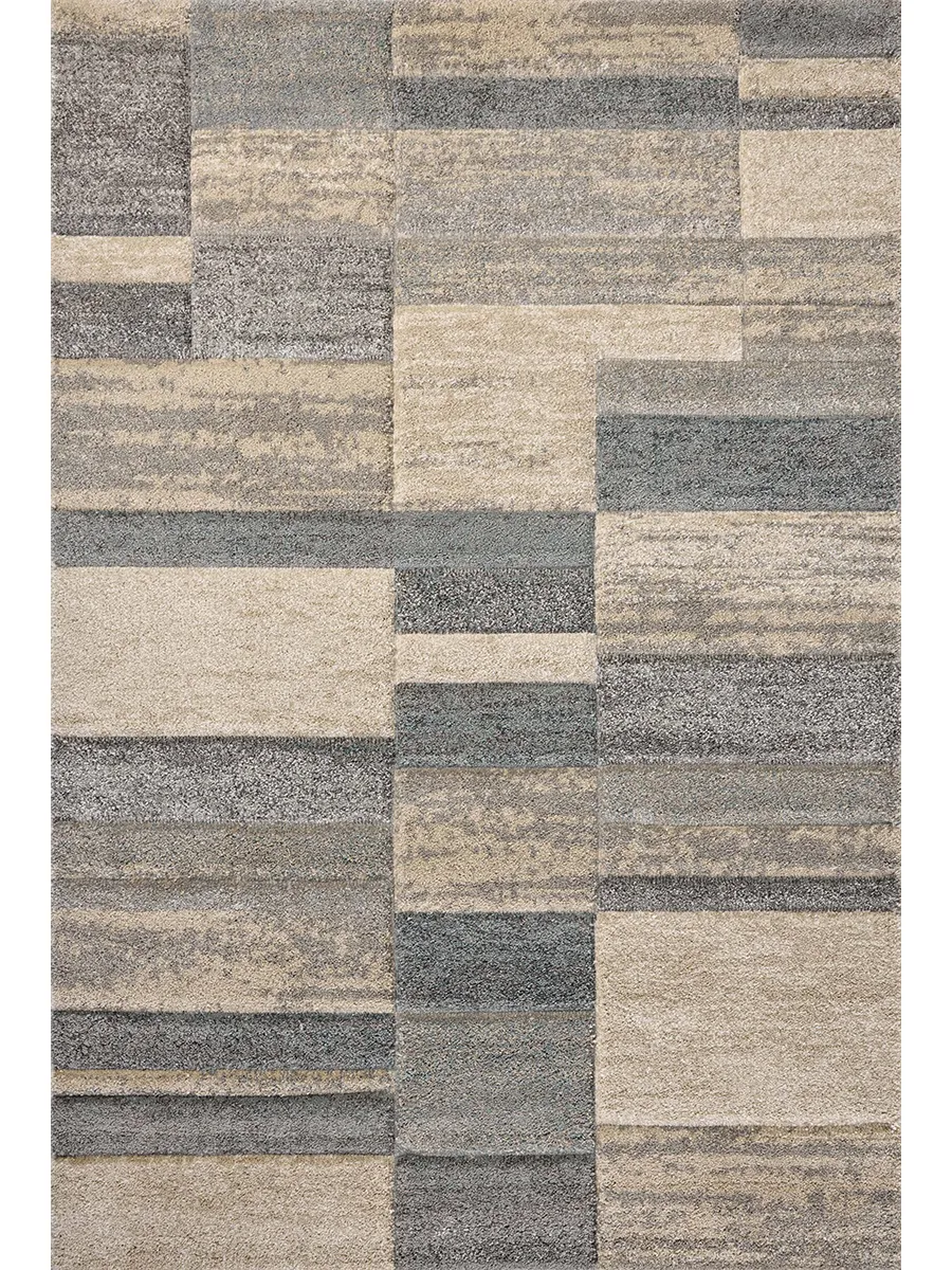 Silas SLA-07 Slate / Sand 3''7" x 5''7" Rug by