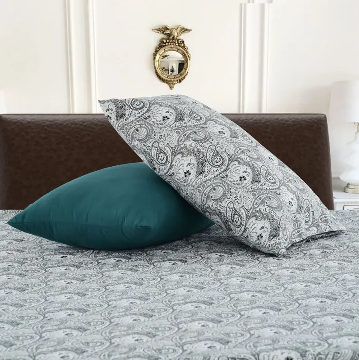 Lux Decor Collection Bed Sheets - Brushed Microfiber Paisley Sheet Set