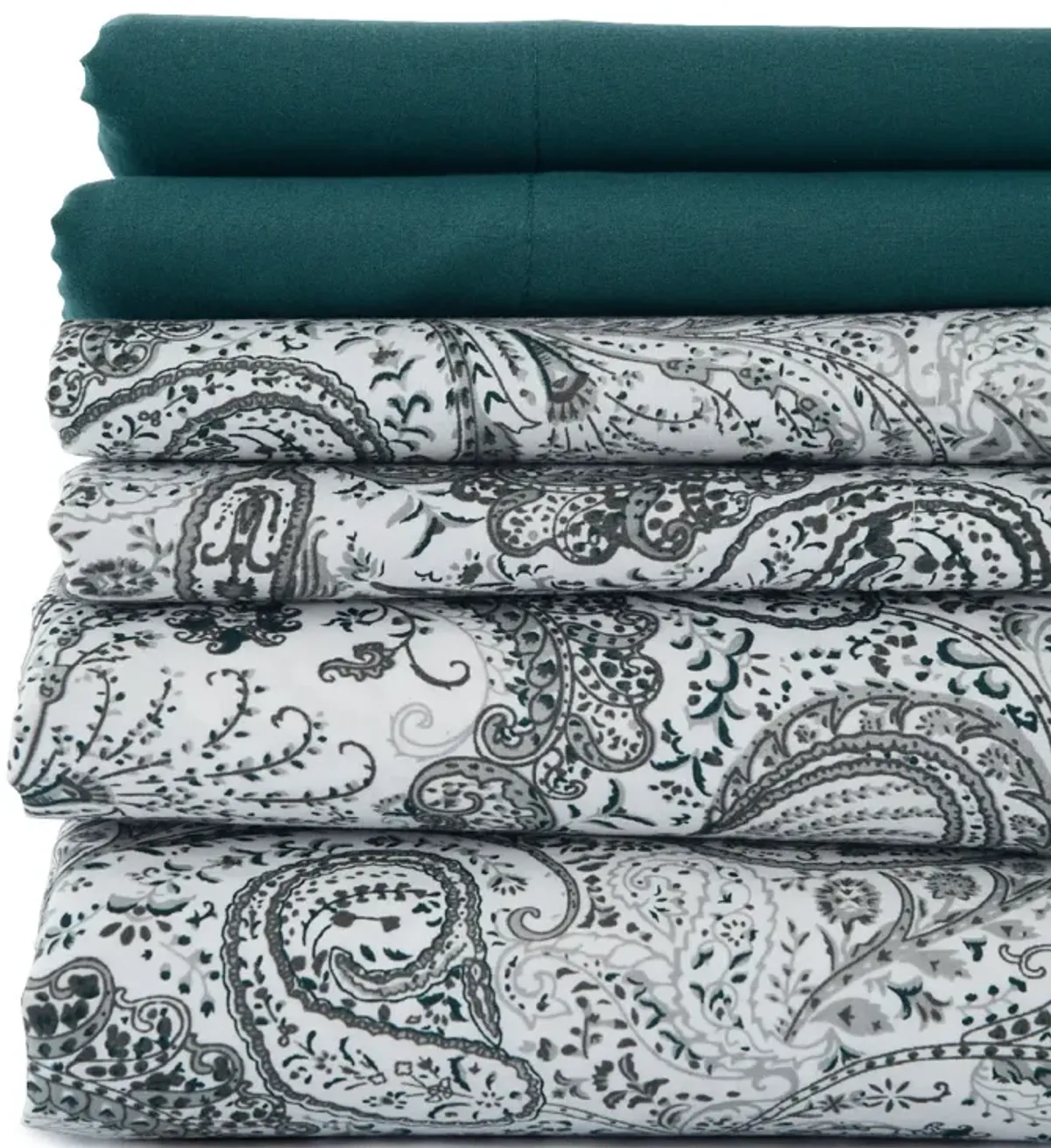 Lux Decor Collection Bed Sheets - Brushed Microfiber Paisley Sheet Set