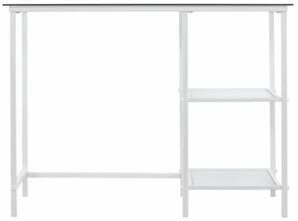 Clear Glass Writing Desk – Contemporary Study and Computer Table