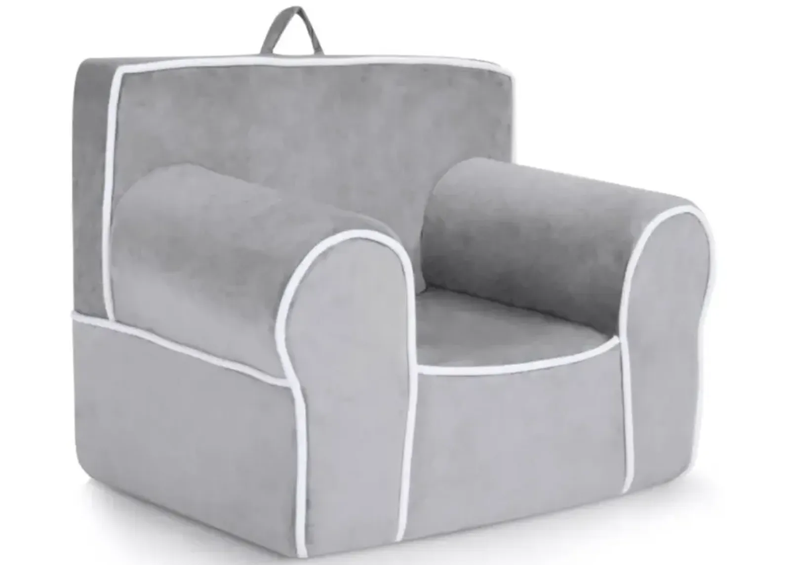 Hivvago Upholstered Kids Sofa with Velvet Fabric and High-Quality Sponge