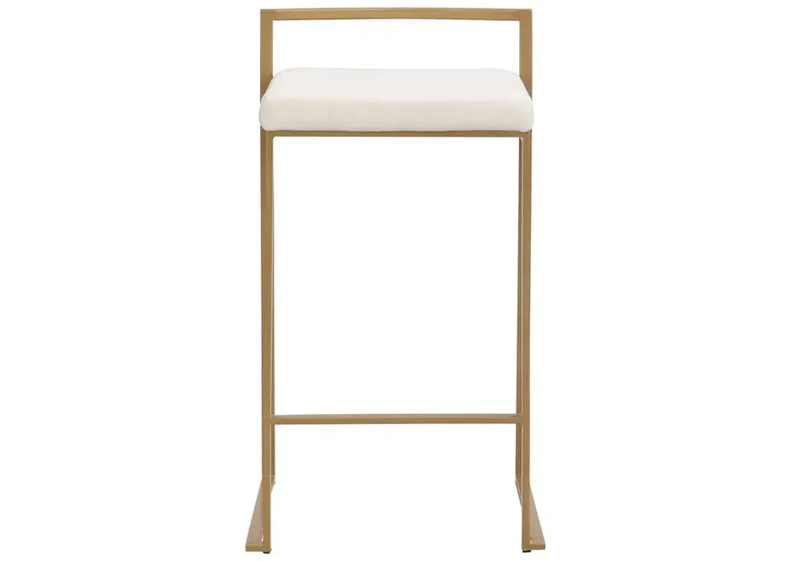 Carolina Living Lucien 25.25 Upholstered Counter Stool - Gold - Cream Upholstery