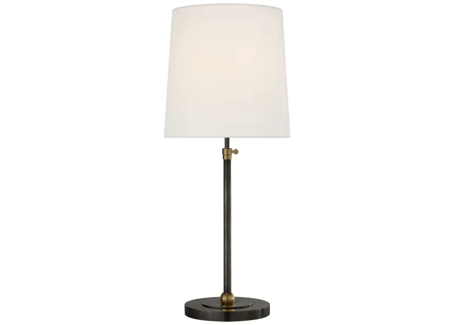 Bryant Large Table Lamp in Bronze and Hand-Rubbed Antique Brass