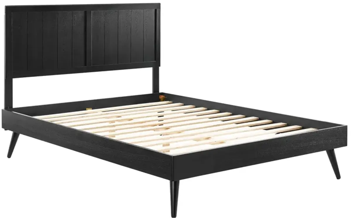 Modway - Alana King Wood Platform Bed with Splayed Legs