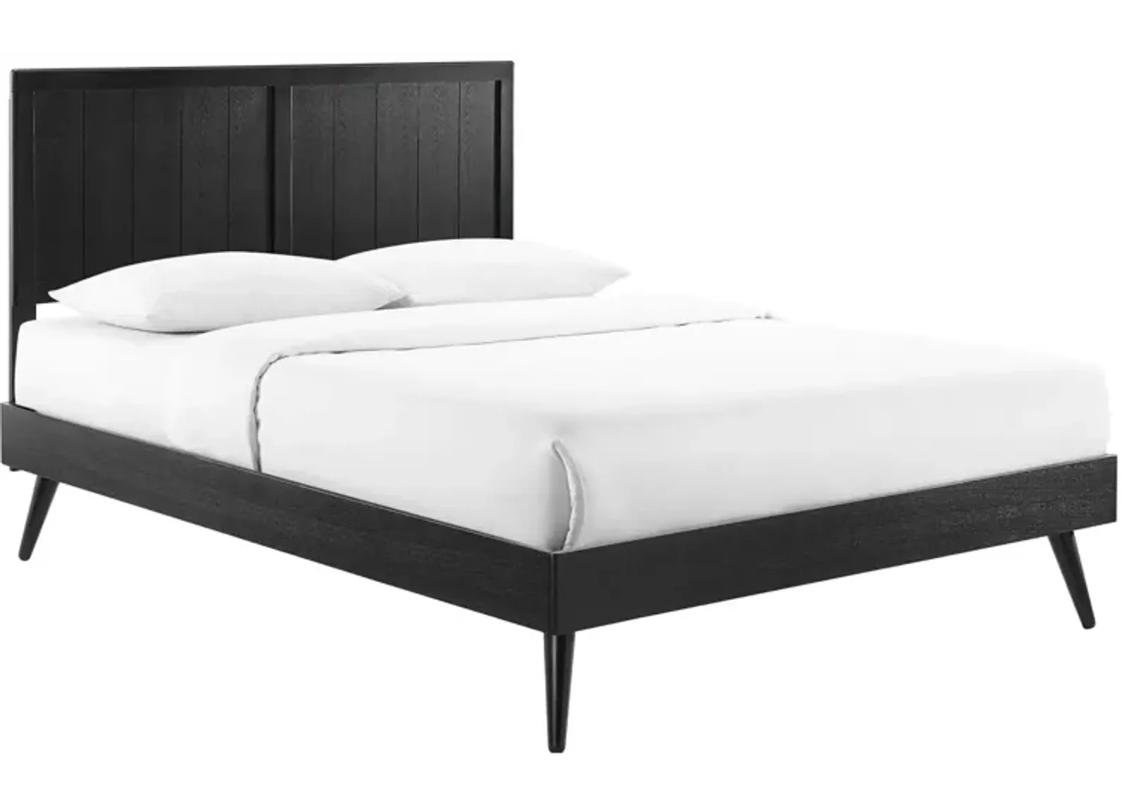 Modway - Alana King Wood Platform Bed with Splayed Legs