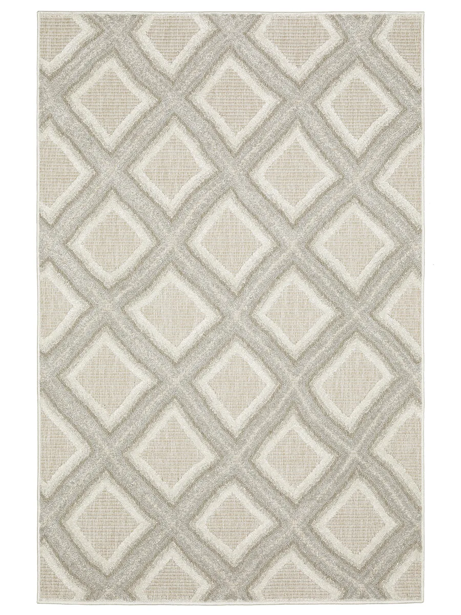 Tangier 6'7" x 9'6" Grey Rug