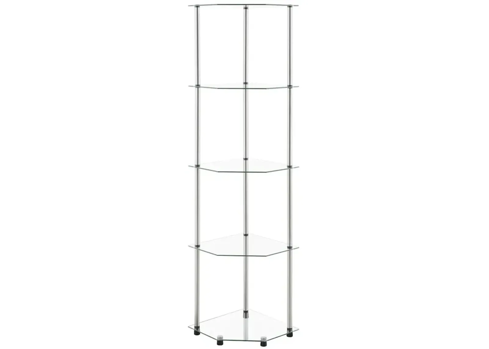 Convenience Concepts Designs2Go Classic Glass 5 Tier Corner Tower