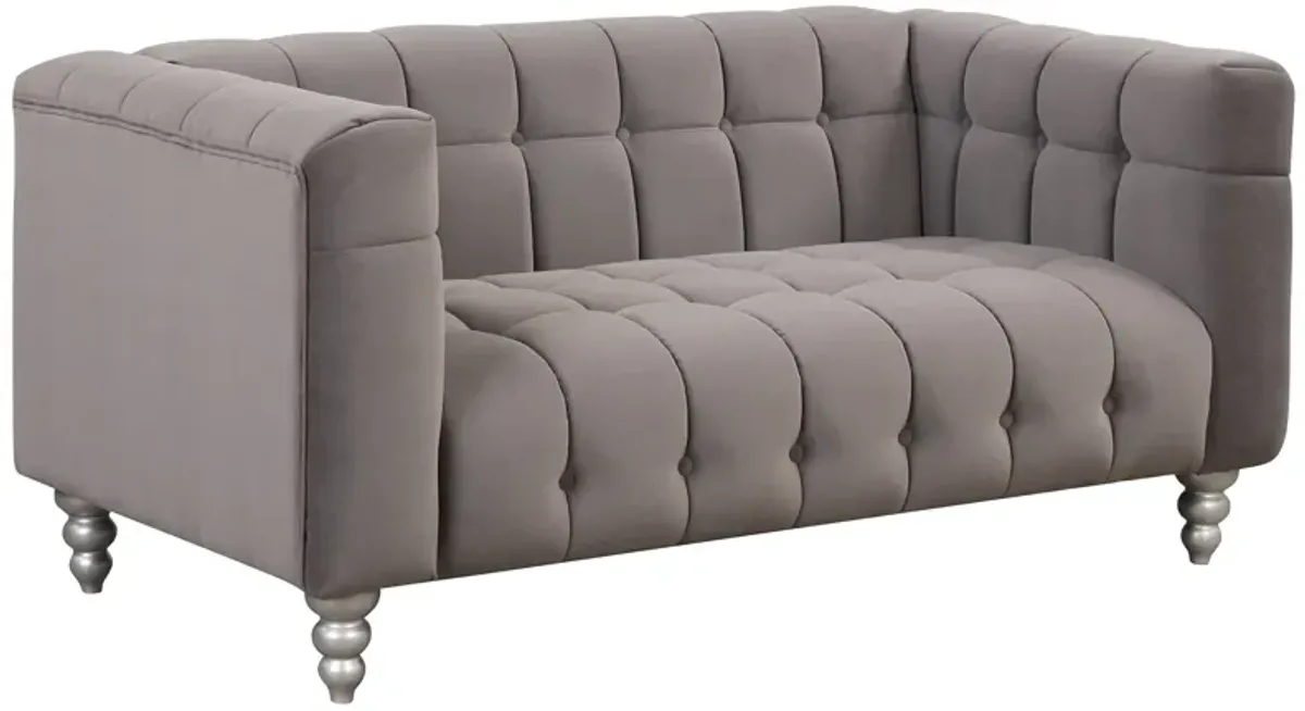 Modern Upholstered Sofa with Buttoned Tufted Backrest