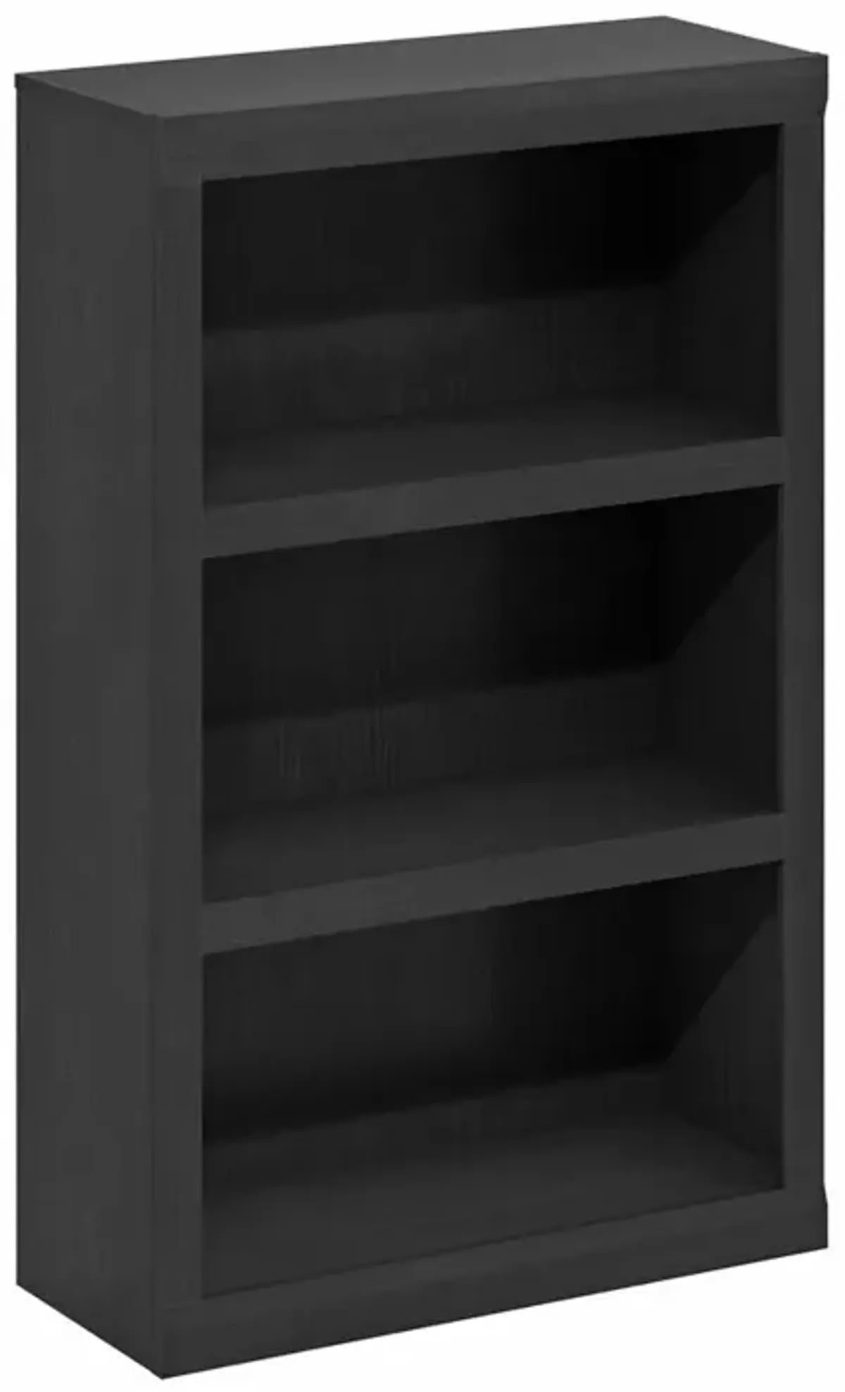 Rail 3-Tier Open Shelf Bookcase, Blackwood