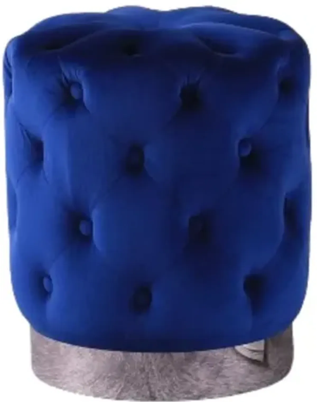 Jacobson Tufted Velvet Blue Accent Ottoman