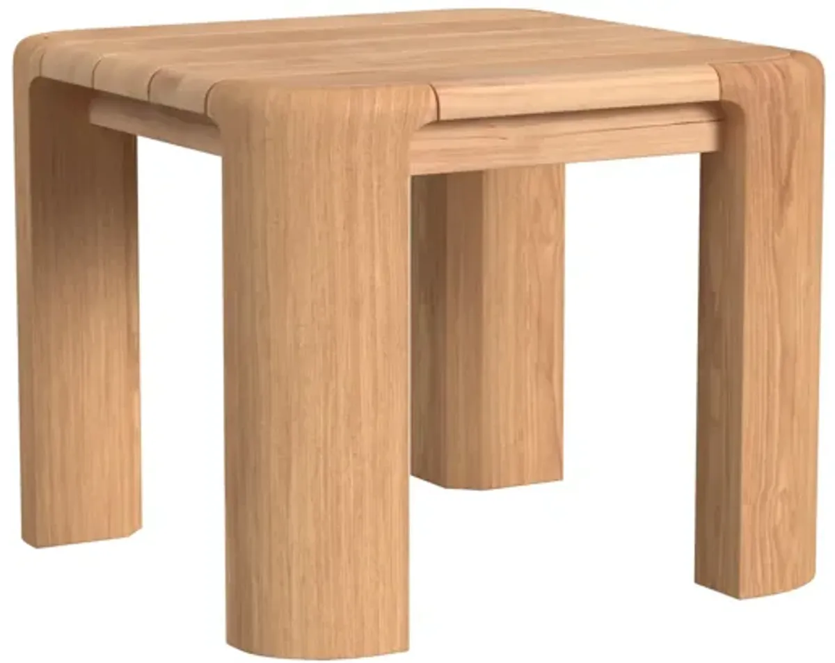 Natural Teak End Table