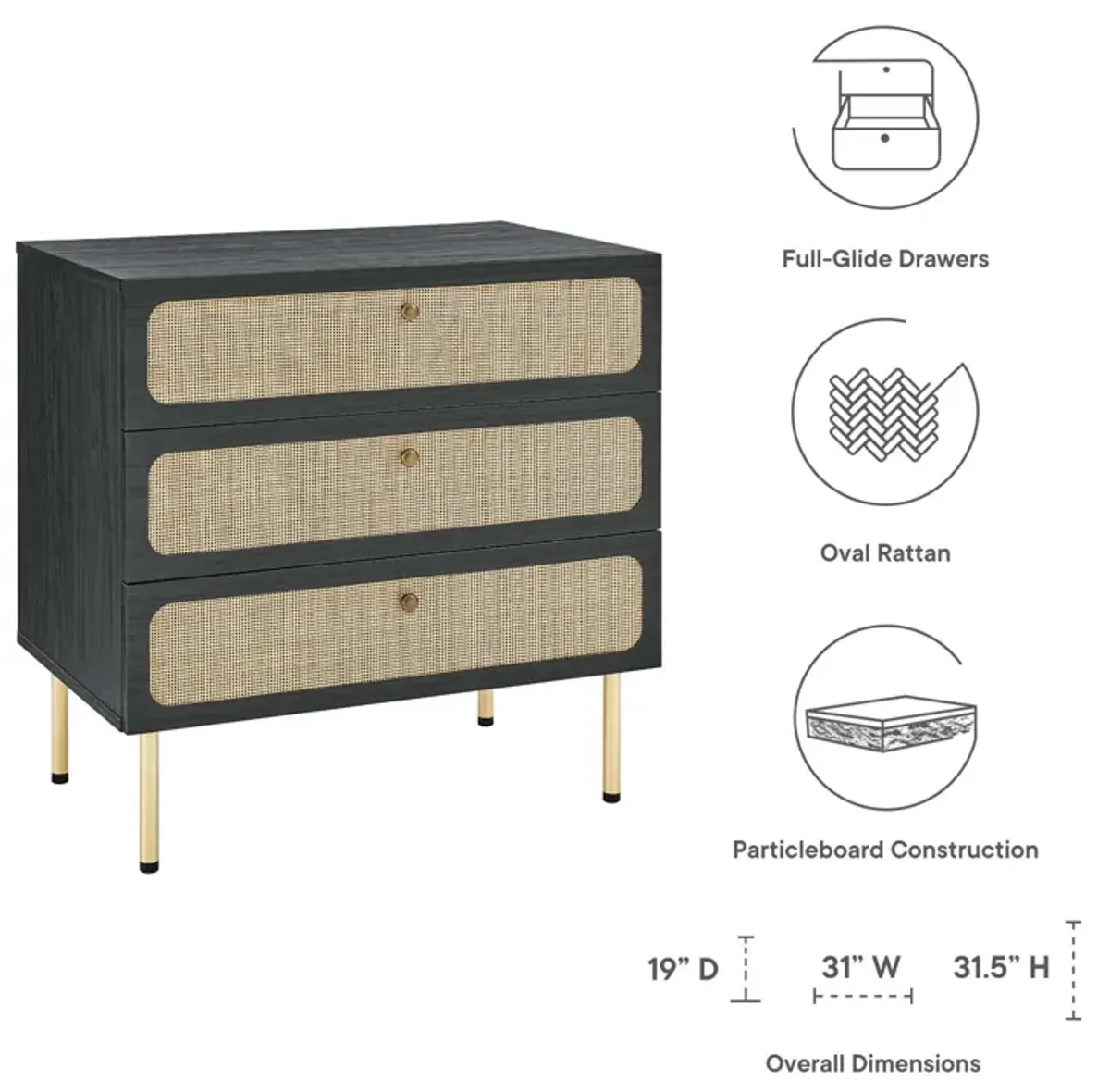 Chaucer 3-Drawer Chest