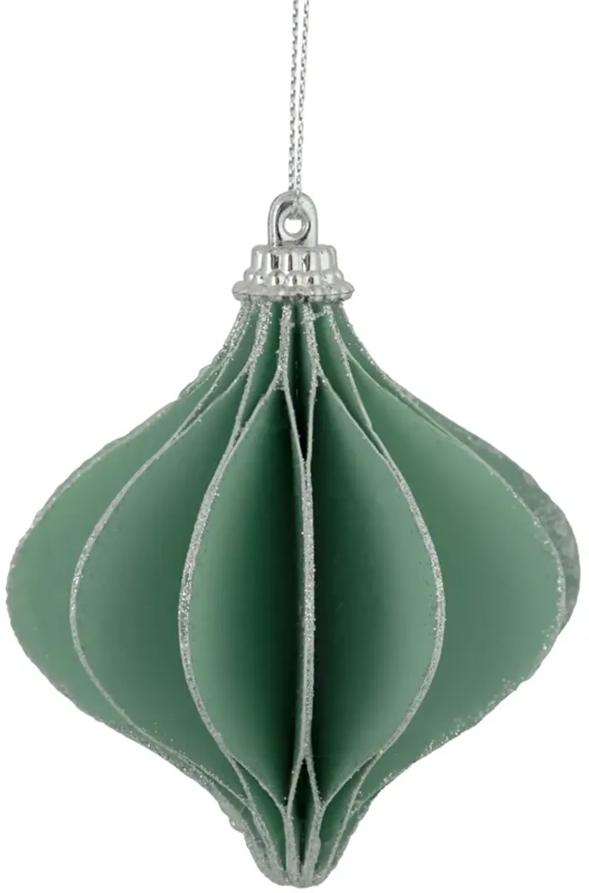 4.25" Glittered Green Onion Christmas Ornament