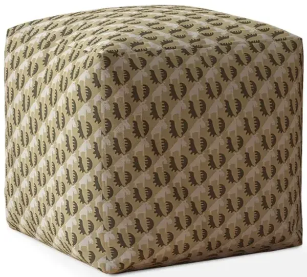 Hivvago 17" Beige Animal Print Ottoman