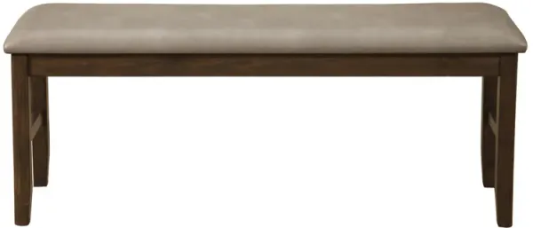 Elegant Faux Leather Dining Bench – Distressed Upholstered Cushion with Wood Support