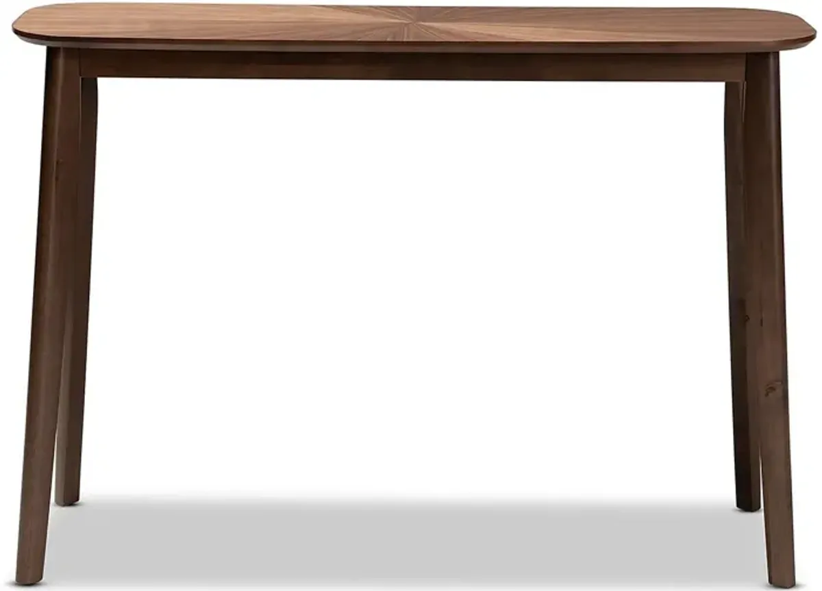 Baxton Studio Wendy Mid-Century Modern Walnut Finished Wood Console Table