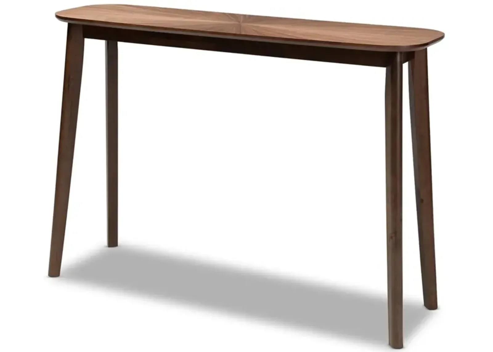 Baxton Studio Wendy Mid-Century Modern Walnut Finished Wood Console Table