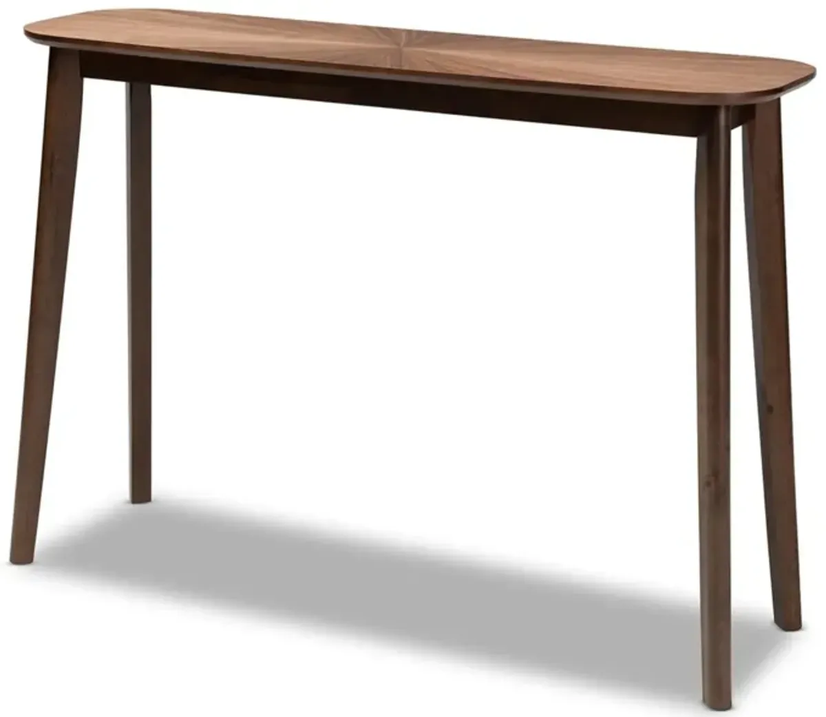 Baxton Studio Wendy Mid-Century Modern Walnut Finished Wood Console Table