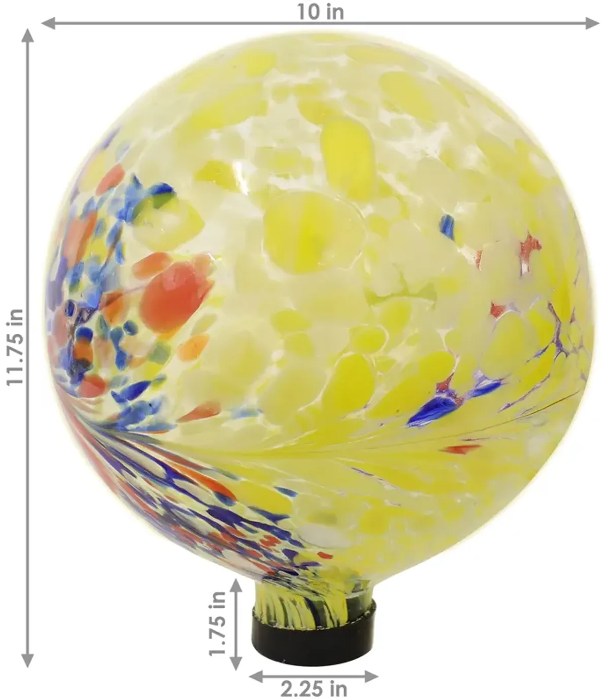 Sunnydaze Bright Summer Burst Glass Gazing Globe - 10 in - 2pk 