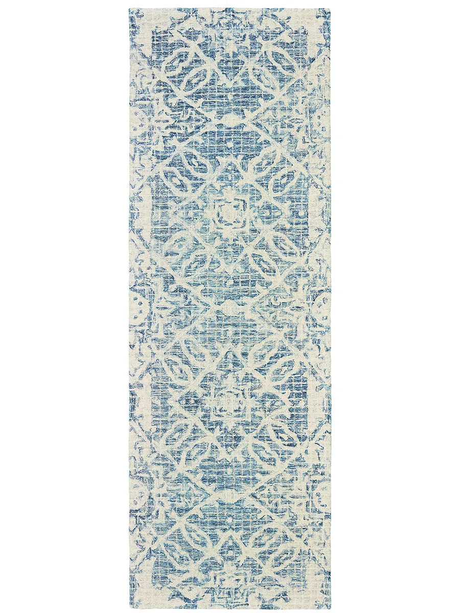 Tallavera 2'6" x 8' Blue Rug