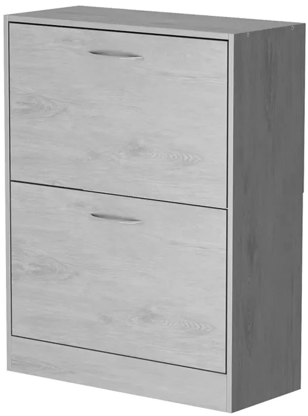Grey Entryway Shoe Cabinet Spcase Saving Cabinet with 2 Drawers