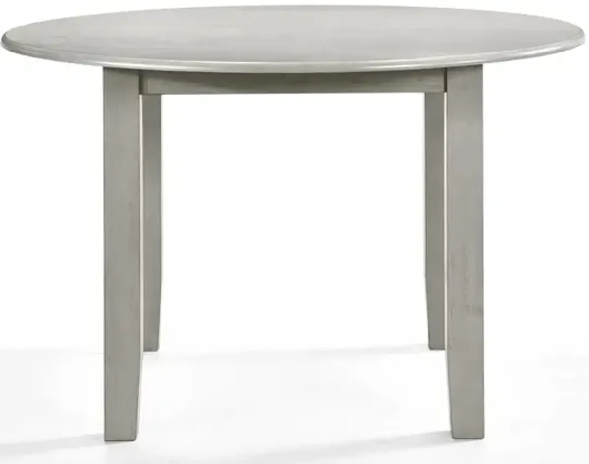 New Classic Furniture Furniture Pascal 47 Wood Round Dining Table in Driftwood