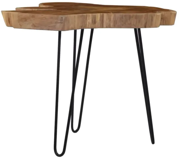 vidaXL Coffee Table (23.6"-27.5")x17.7" Teak Wood