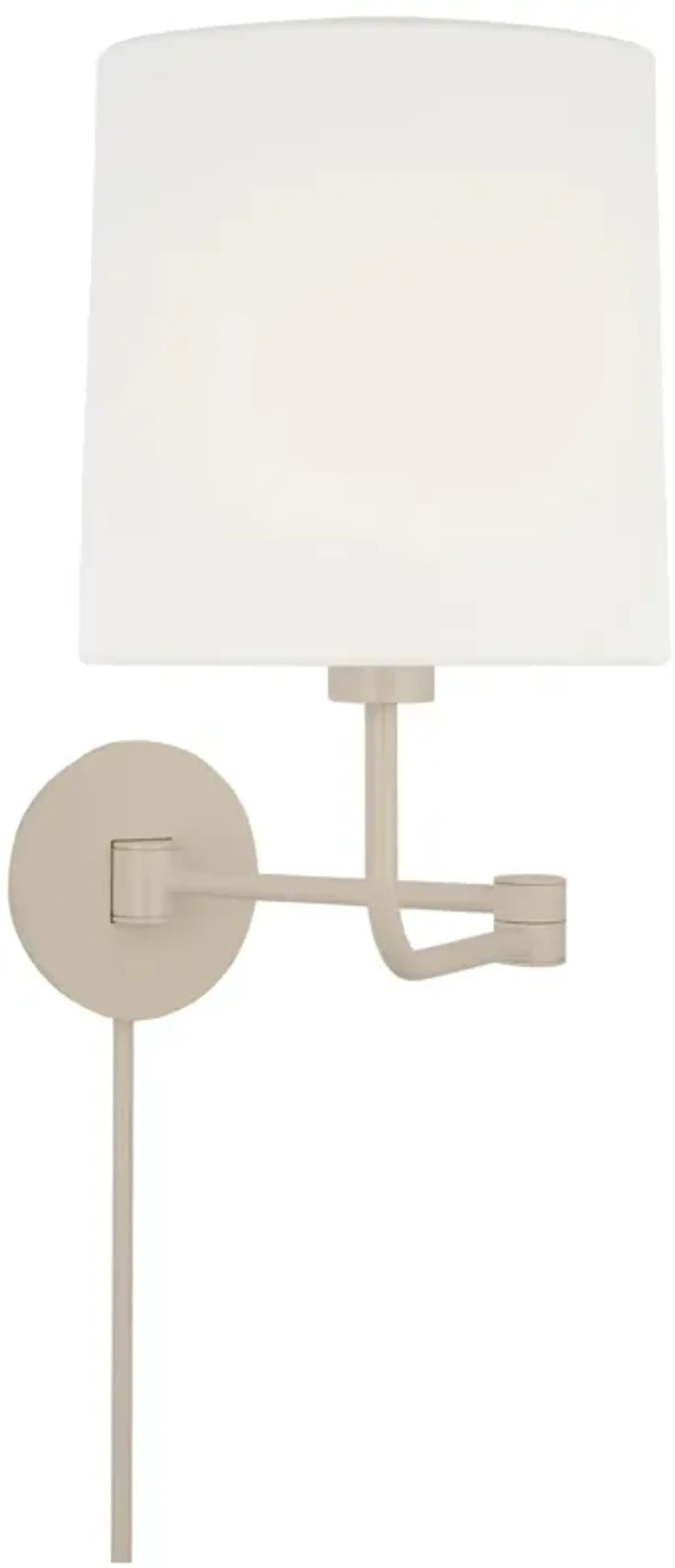 Go Lightly Swing Arm WallLight in China White - Linen Shade