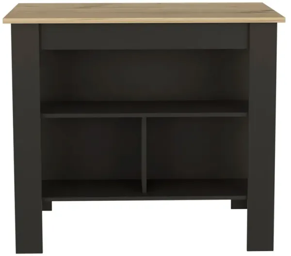 DEPOT E-SHOP Delos Kitchen Island, Four Legs, Three Shelves