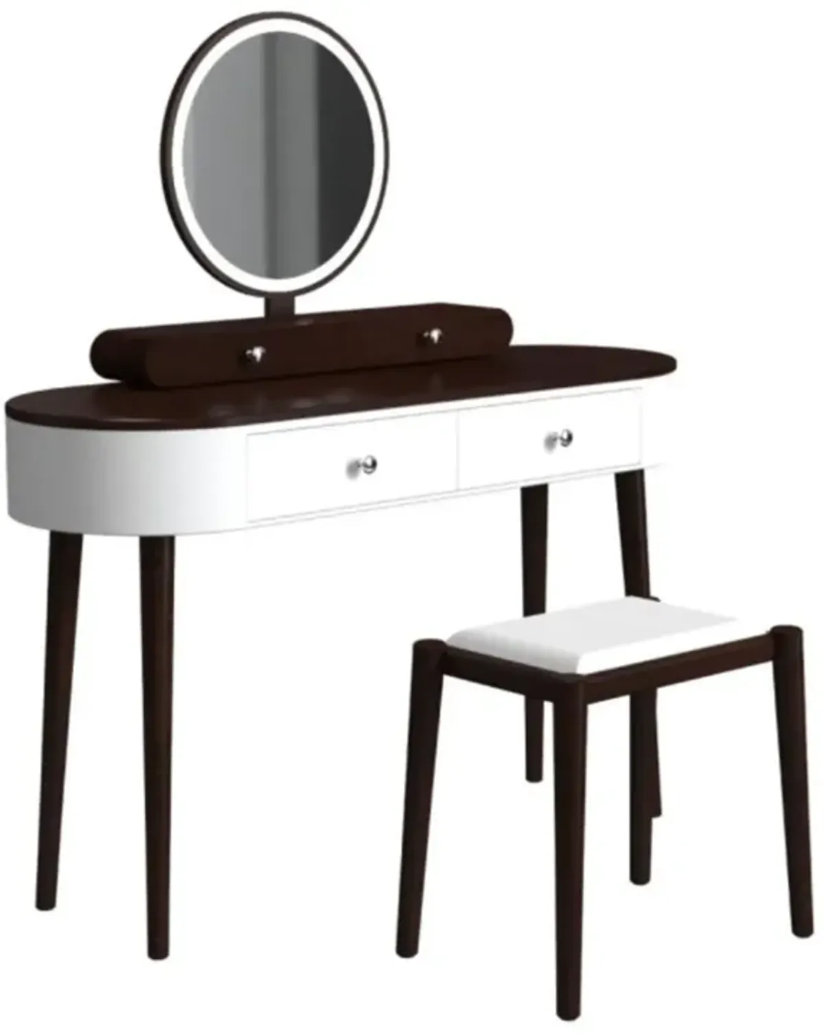 Hivvago Makeup Vanity Table Set with LED Mirror and 3 Spacious Drawers