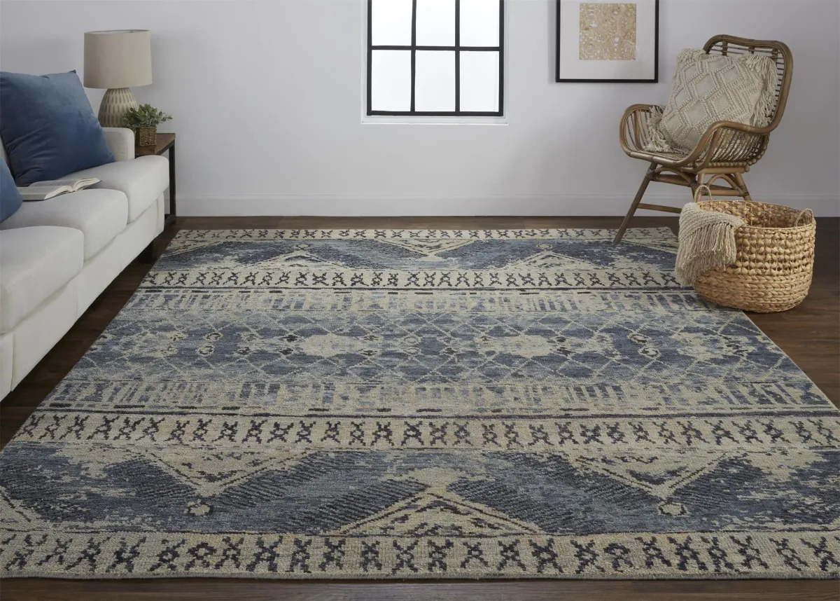 Palomar 6572F Blue/Gray/Ivory 2' x 3' Rug