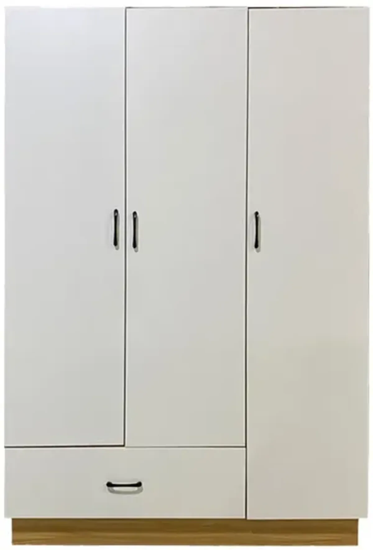 Armoire Wardrobe Closet, Bedroom Armoires with Hanging Rod, 3 Doors and 3 Storage Cabinets, Wardrobe Closet with Drawer,White