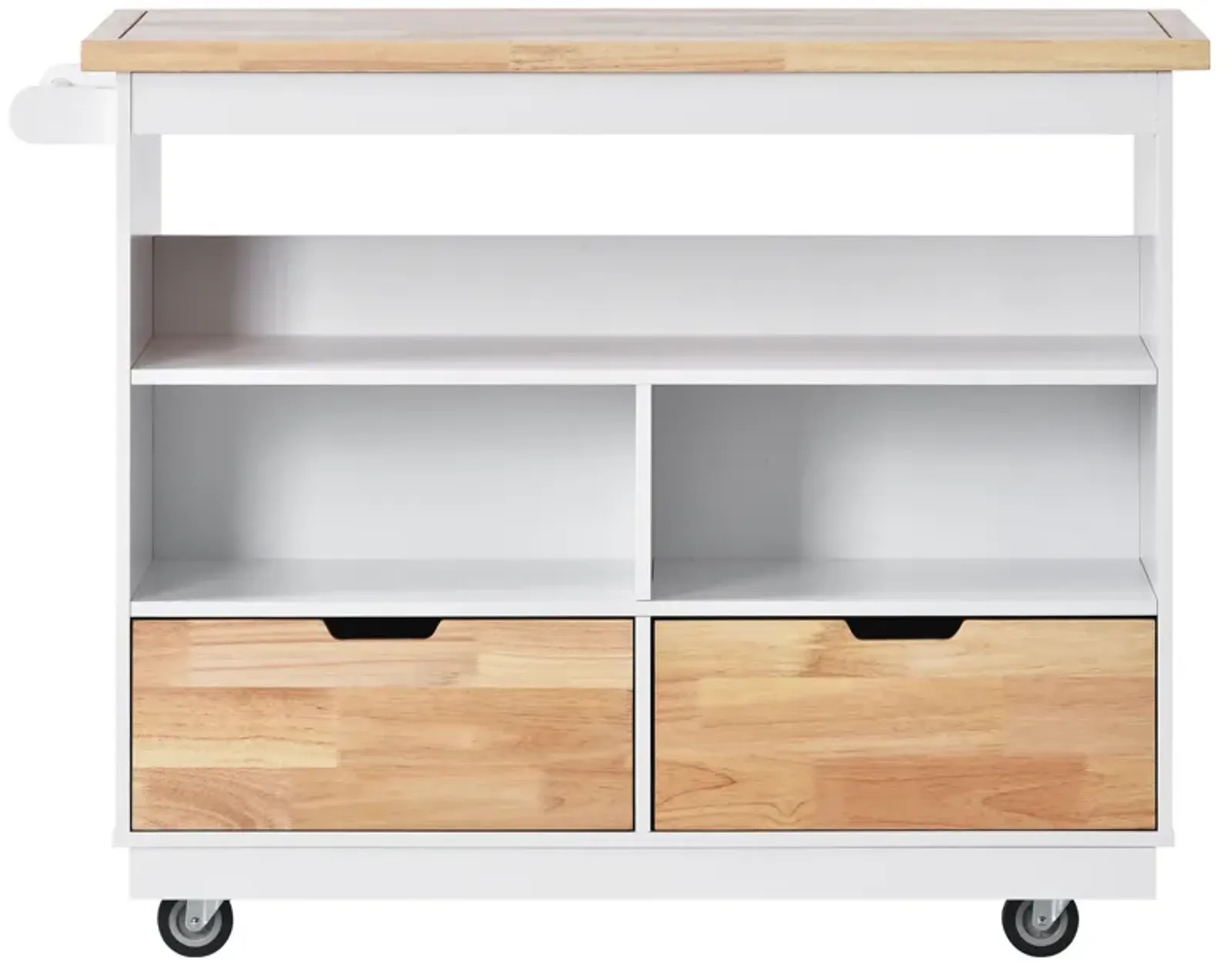 Merax Classic Two-sided Kitchen island Cart on Wheels