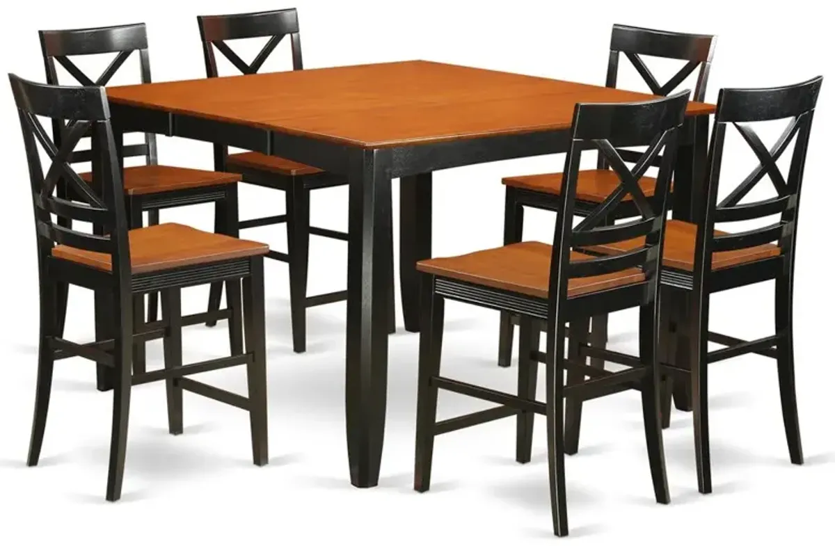 7 Pc counter height Dining room set - Dining Table and 6 Kitchen bar stool.